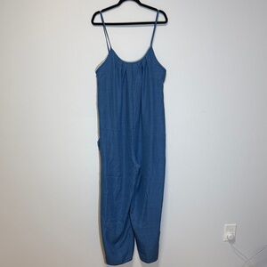 Blue Sleeveless Jumpsuit